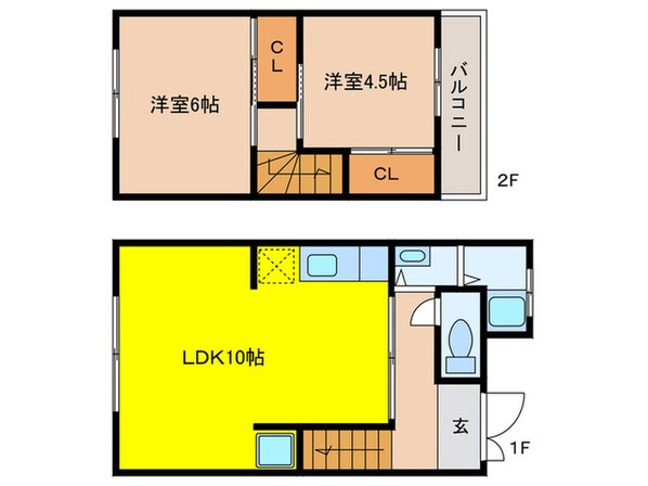 宝塚市米谷1丁目テラスハウスの物件間取画像